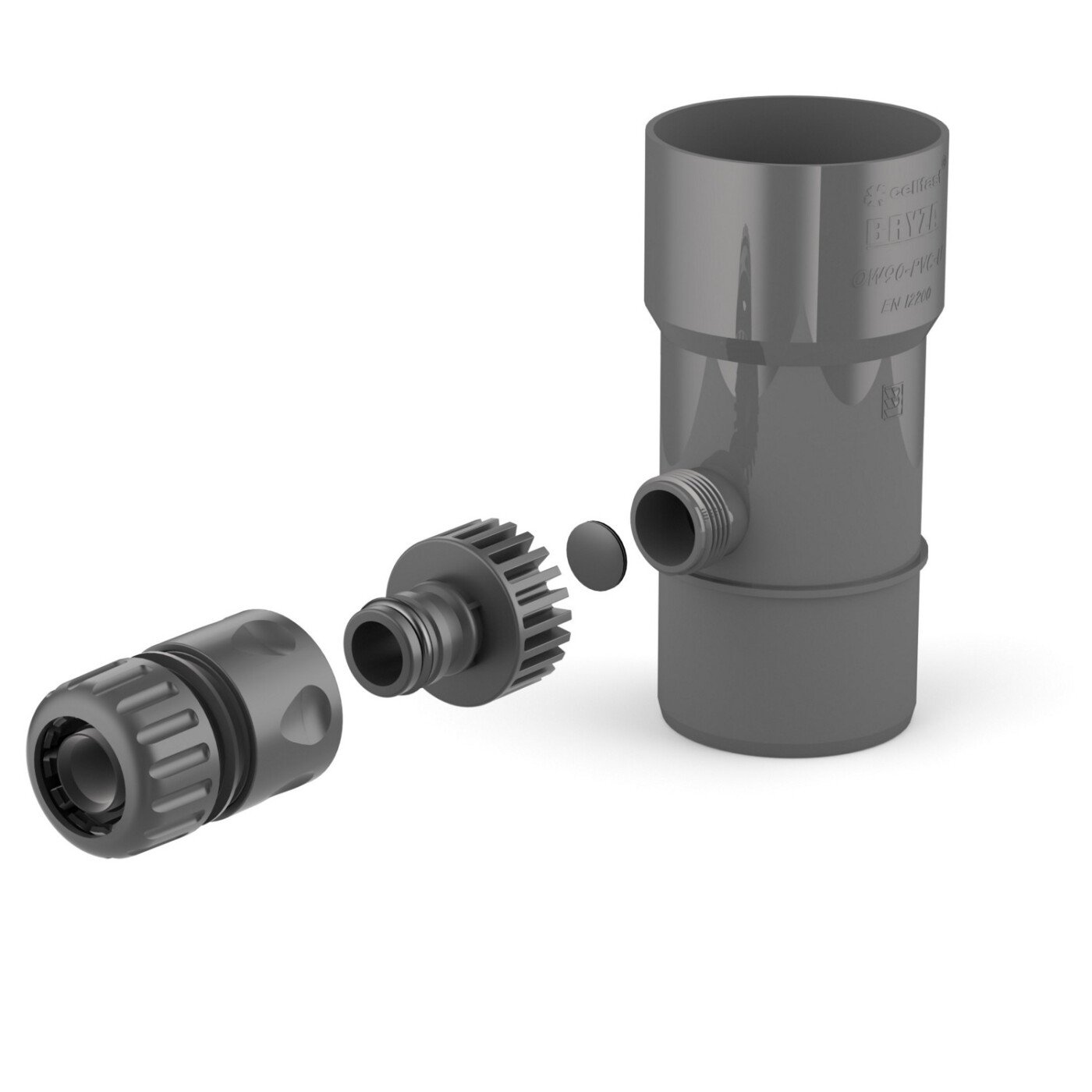 BRYZA PVC Рекуператор дождевой воды 110 мм графит - CELLFAST